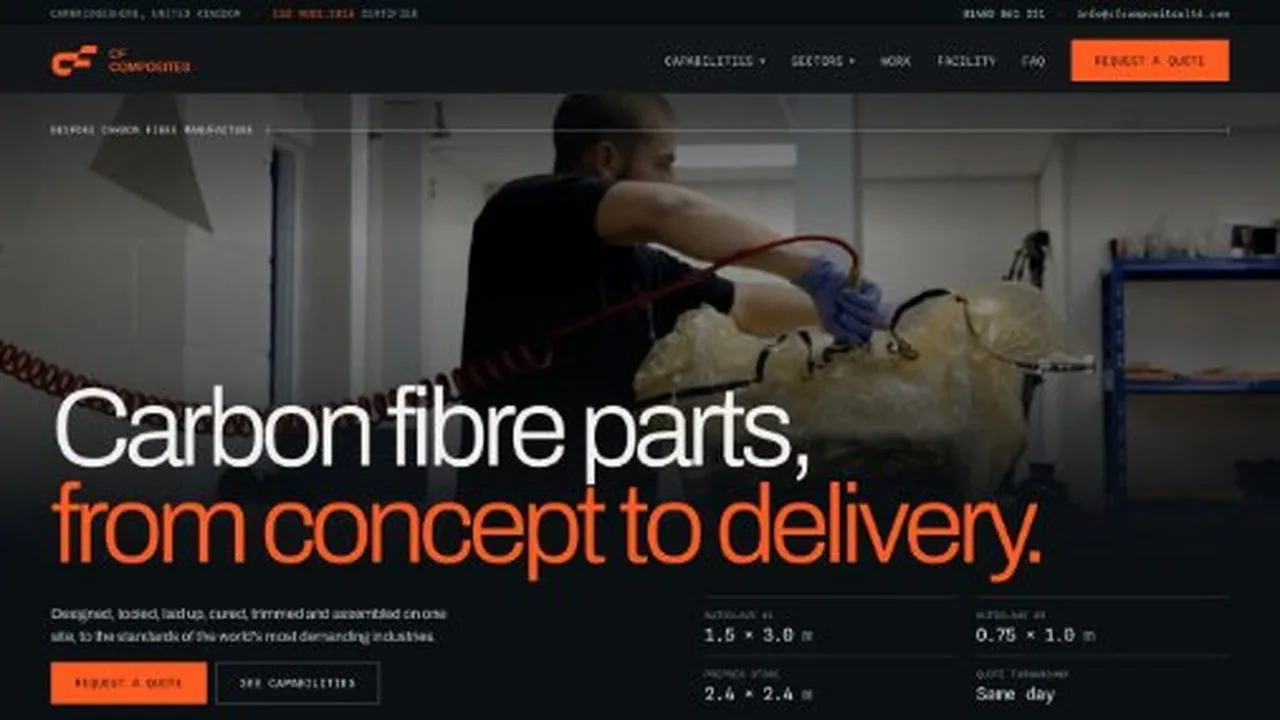 The CF Composites website