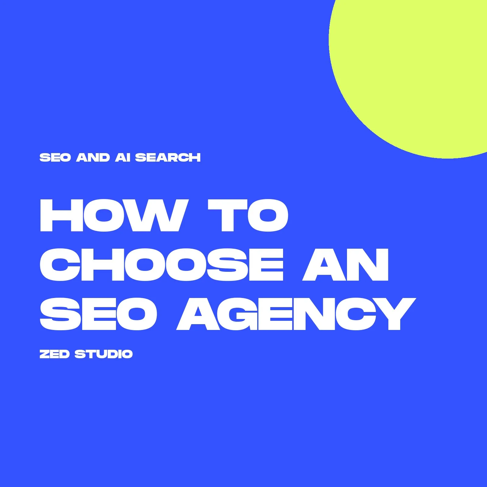 How to choose an SEO agency