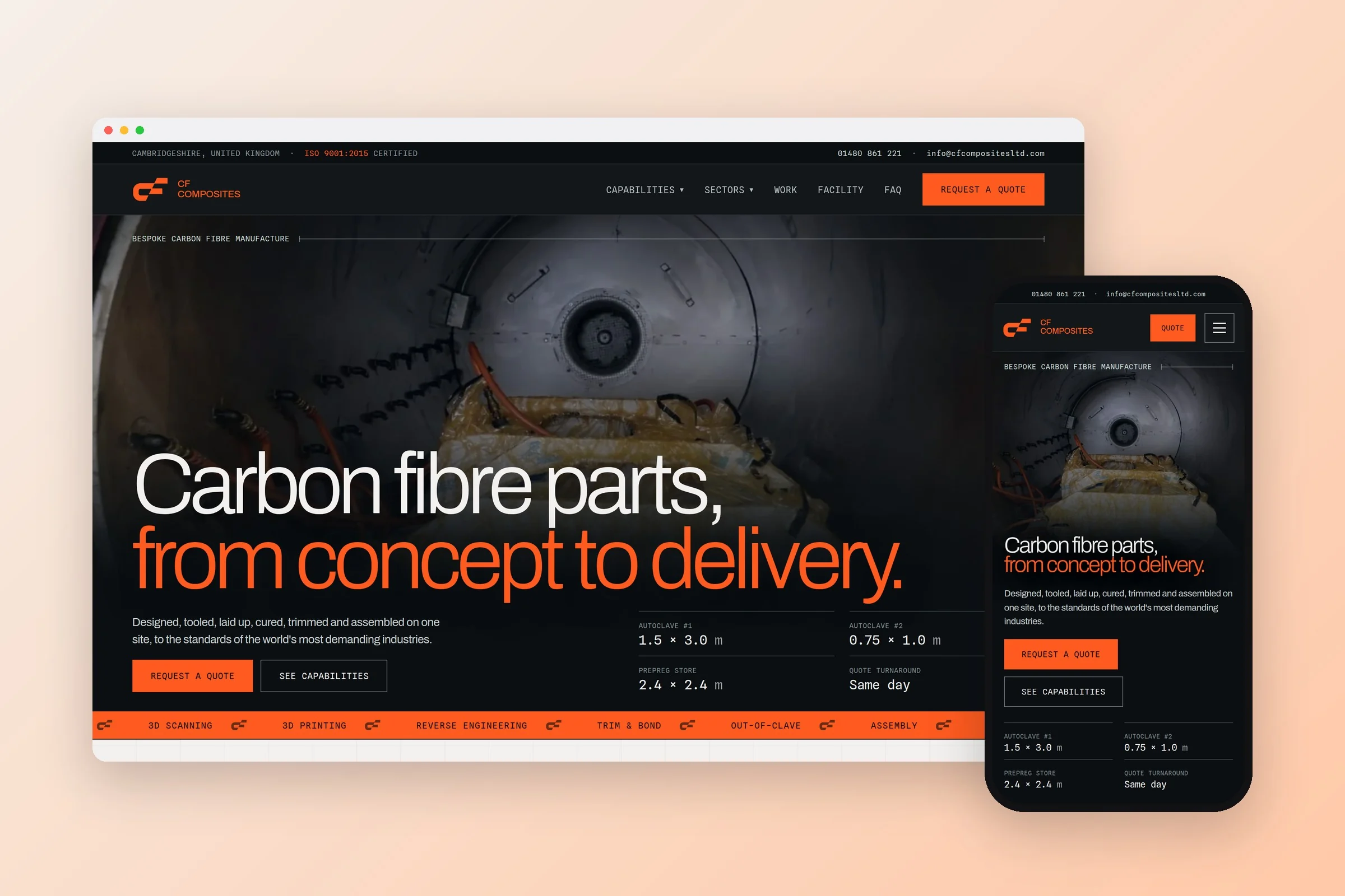 The CF Composites website