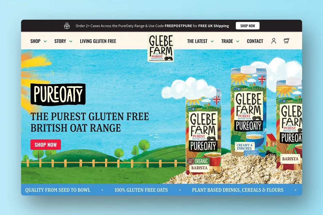 The Glebe Farm Foods website