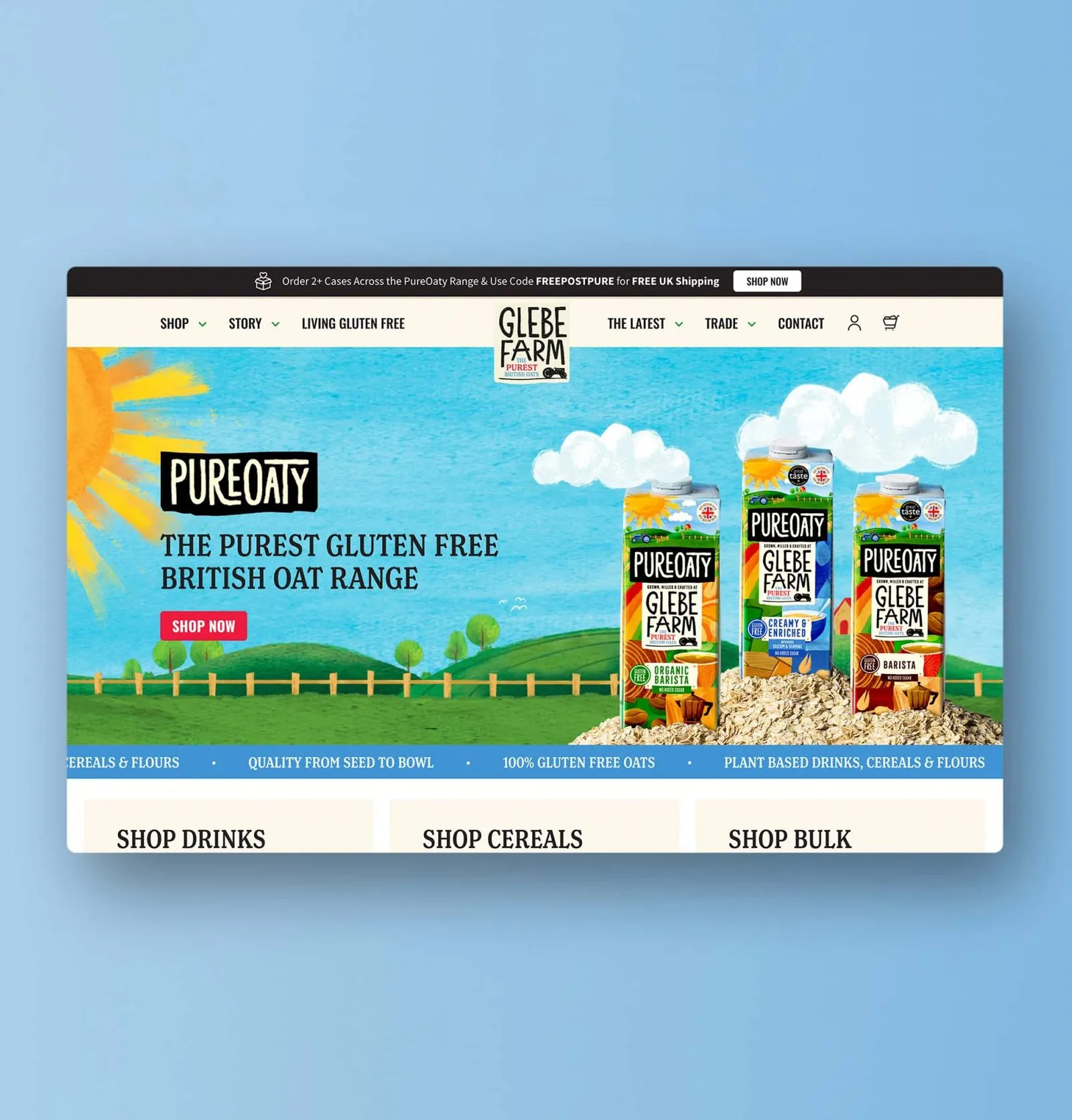 The Glebe Farm Foods website