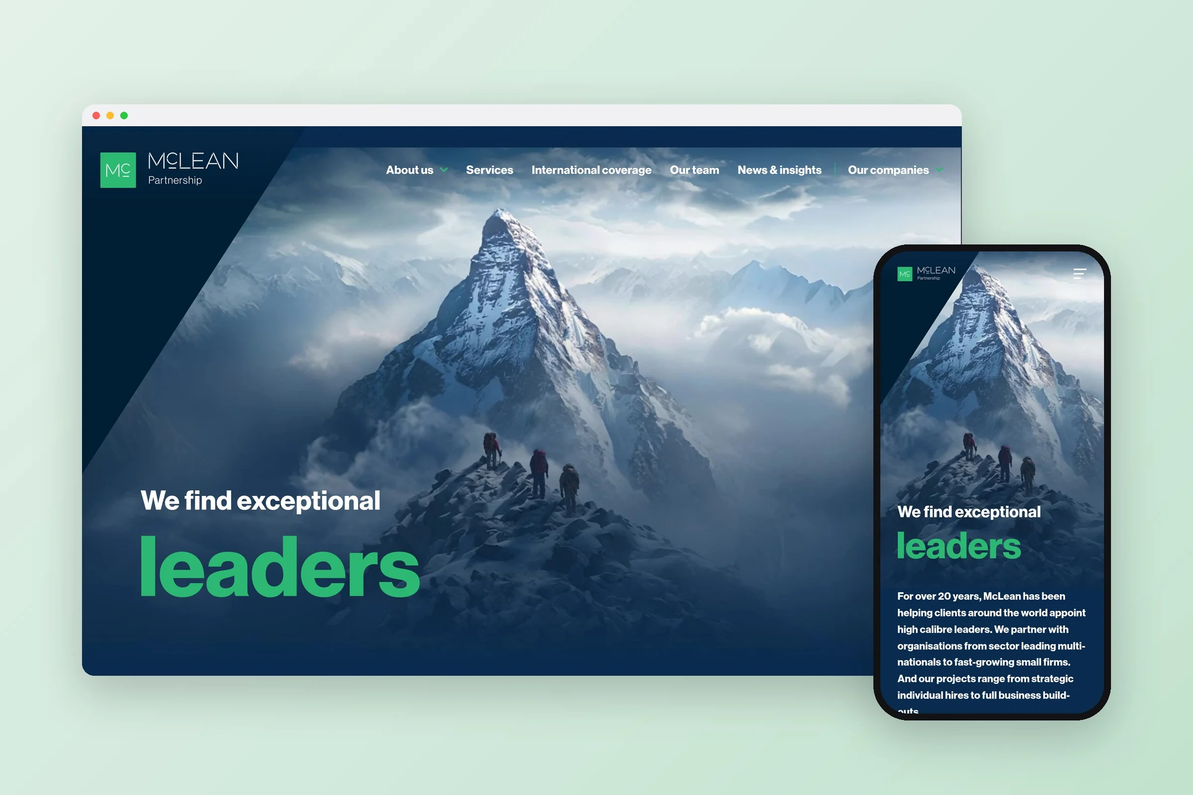 The McLean Partnership website homepage
