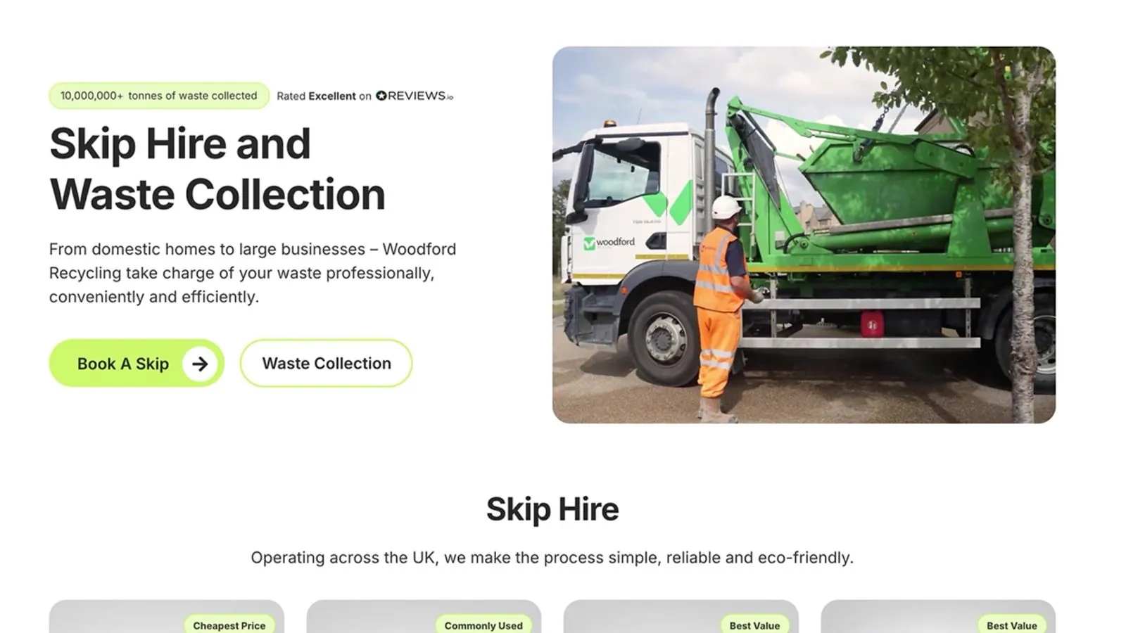 The Woodford Recycling website